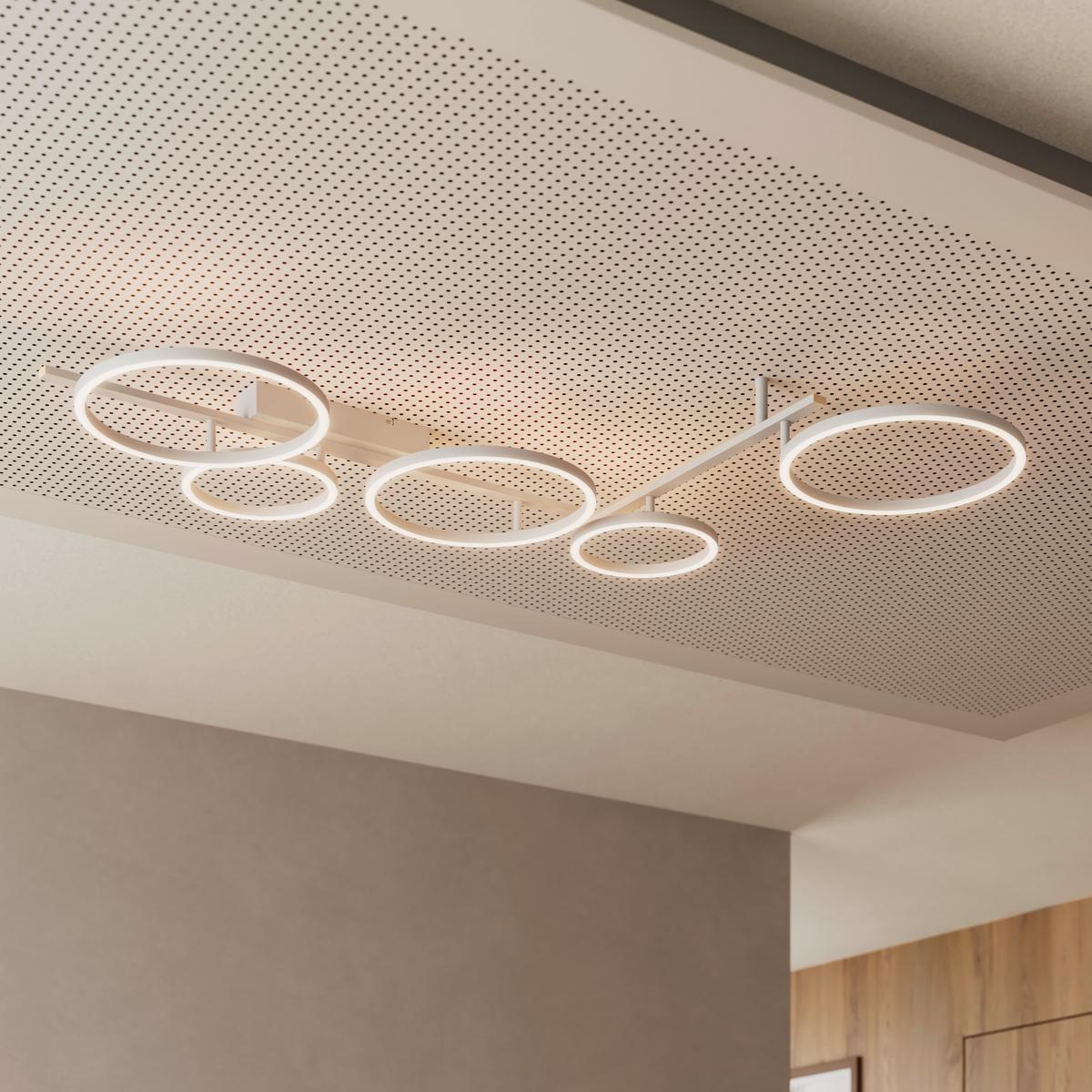 LED-DECKENLEUCHTE CEMIL - Sandfarben, Basics, Kunststoff/Metall (125/88/12cm) - Luca Bessoni