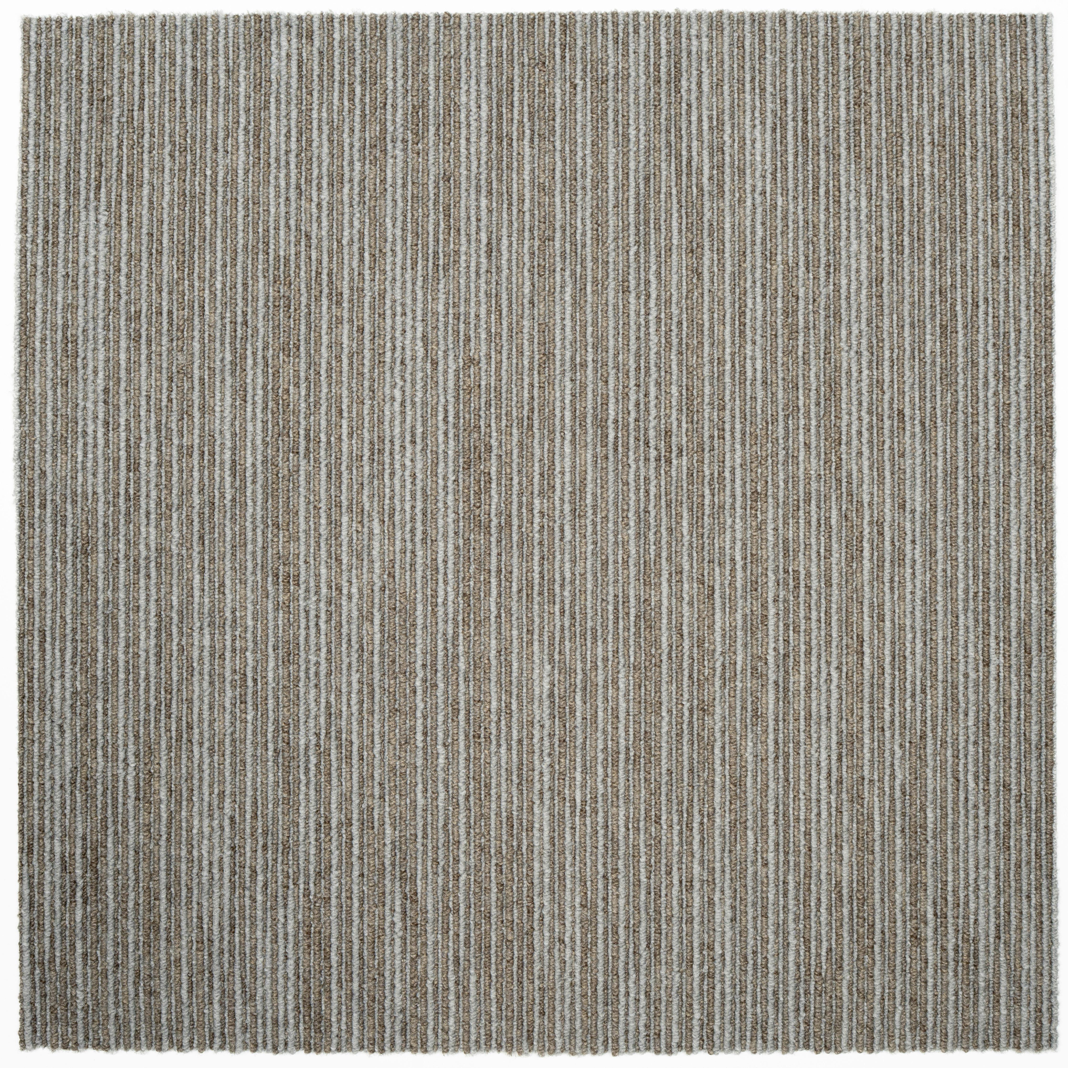 Teppichfliese Grau/Hellbraun Ambition 50x50 cm Florhöhe 3mm - Hellbraun/Grau, Basics, Textil (50/50cm)