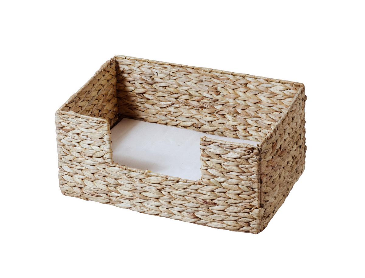 Tierkorb Naturfarben/Weiß L: 44 cm - Naturfarben/Weiß, KONVENTIONELL, Naturmaterialien (44/30/20cm)