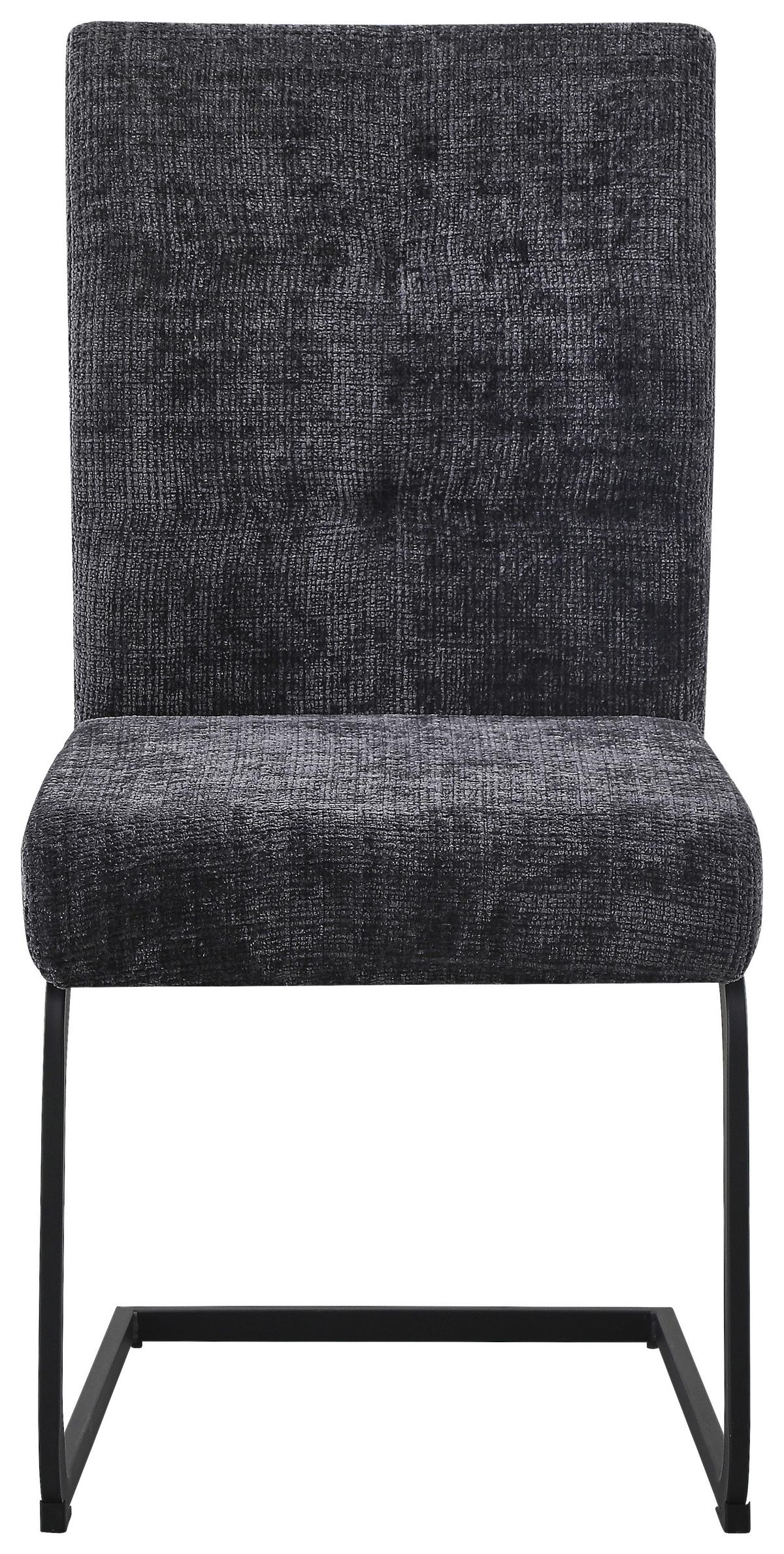 Schwingstuhl Phil Giga-S - Dunkelgrau/Schwarz, KONVENTIONELL, Textil/Metall (65/98/50cm)