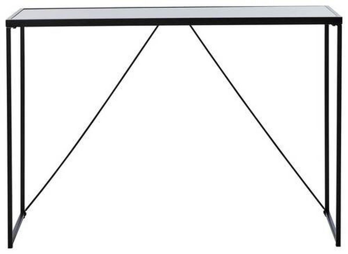 Konsolentisch Glam Console Schwarz B: 30 Cm - Schwarz, KONVENTIONELL, Glas/Metall (111/30/76cm) - Livetastic