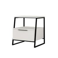 Beistelltisch Pal Beistelltisch - Weiß, Design, Holzwerkstoff (45/40/50cm) - Livetastic
