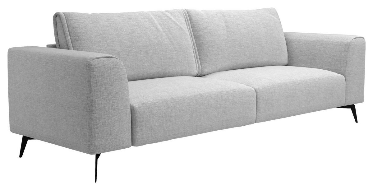Čtyřmístná pohovka SEUL, světle šedá - černá/světle šedá, Design, kov/dřevo (302/87/88cm) - MID.YOU