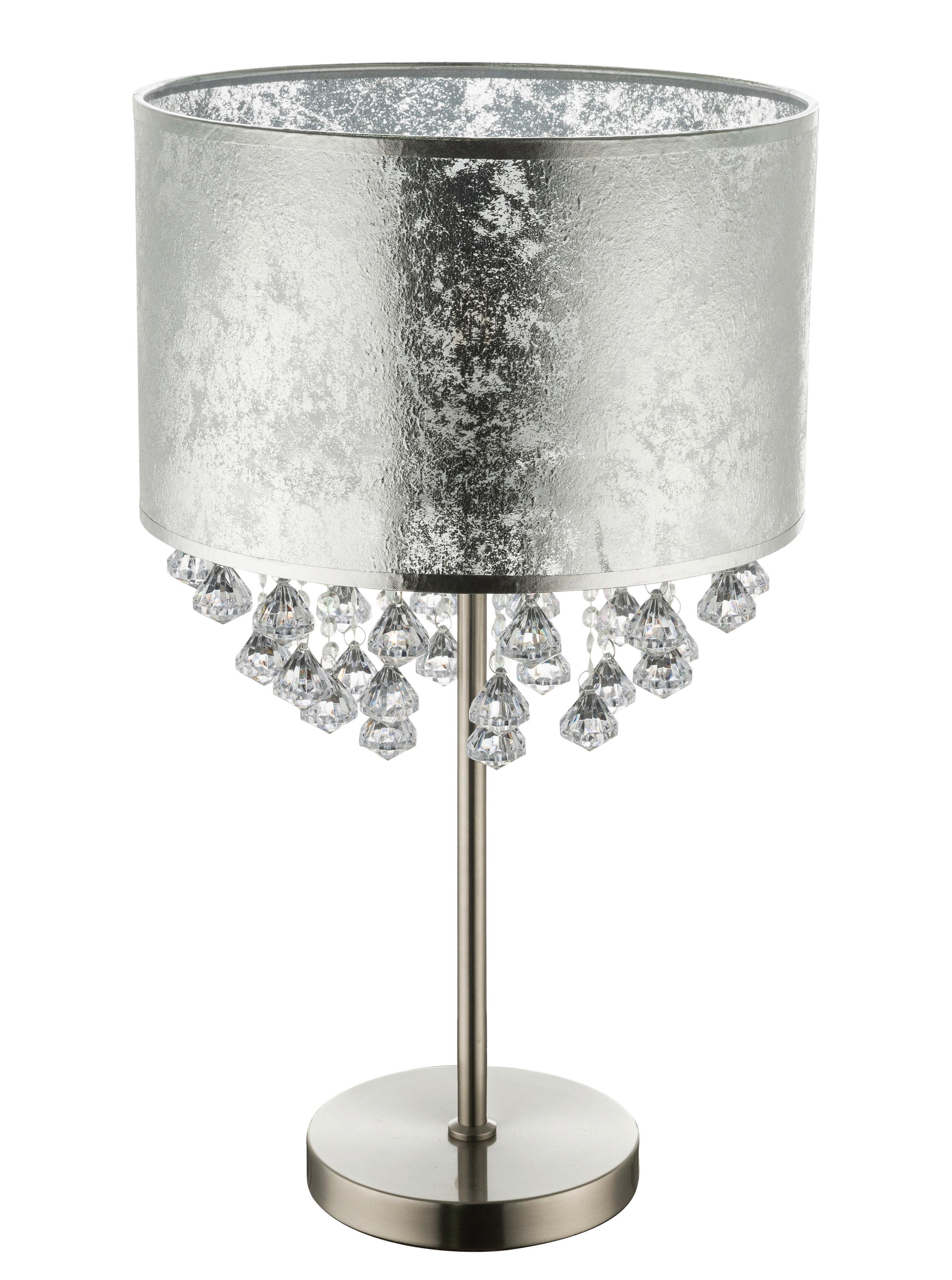 Tischlampe Klar/Silberfarben mit Schalter