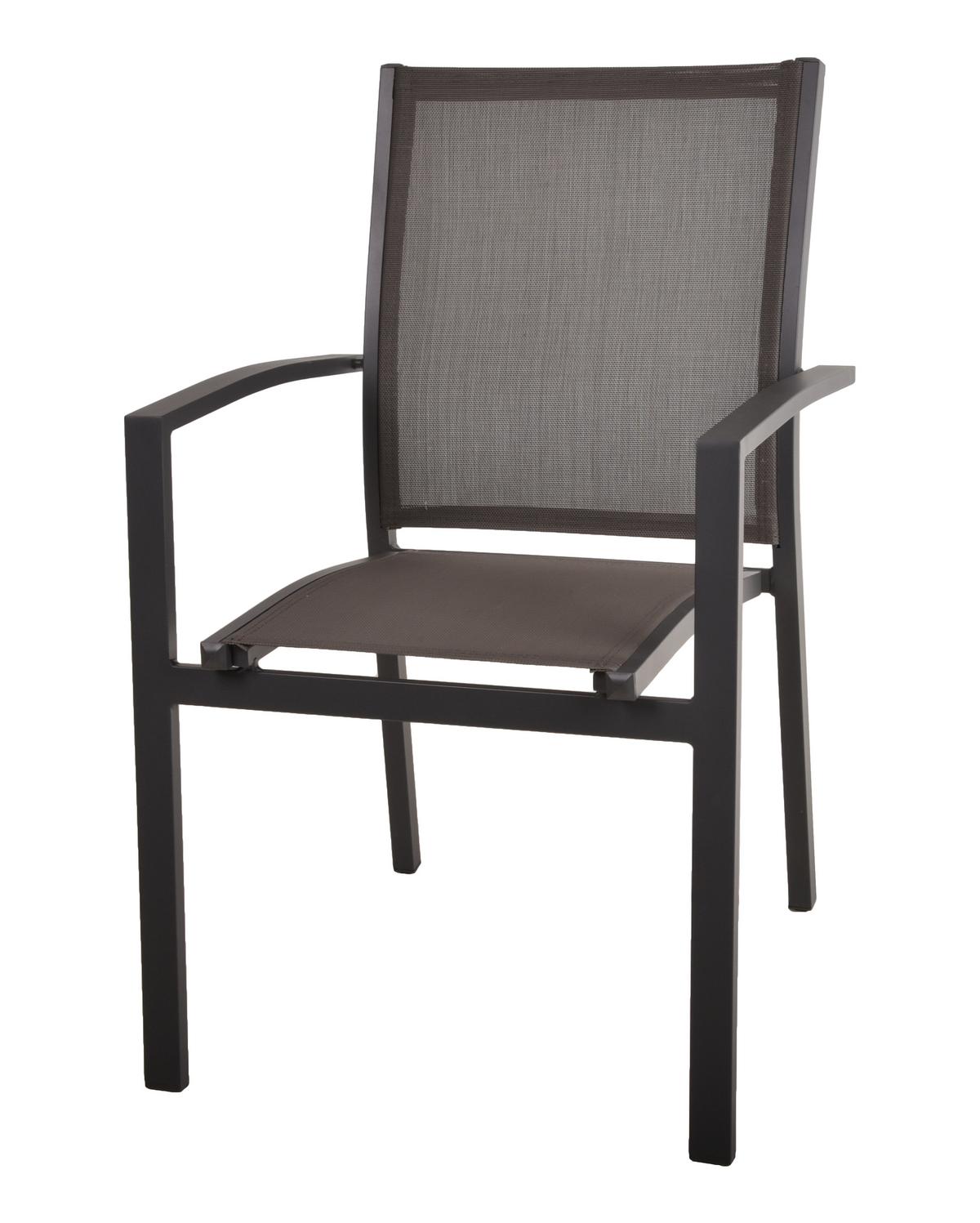 Gartenmöbel Set 3-Tlg. Elena Dunkelgrau/Schwarz - Dunkelgrau/Schwarz, Basics, Kunststoff/Metall (56,5/89/61cm) - Gardenson