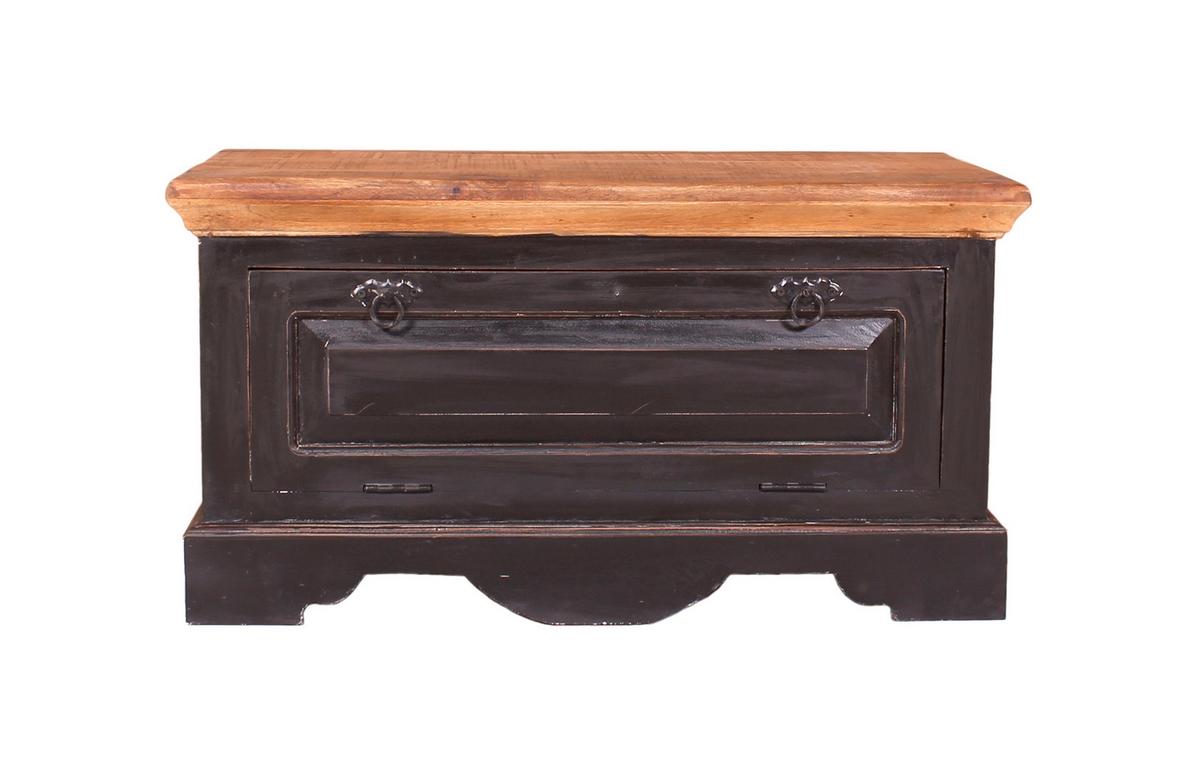 SCHUHSCHRANK Honig/Schwarz B: 85cm - Schwarz/Honig, Design, Holz/Holzwerkstoff (85/45/40cm) - MID.YOU