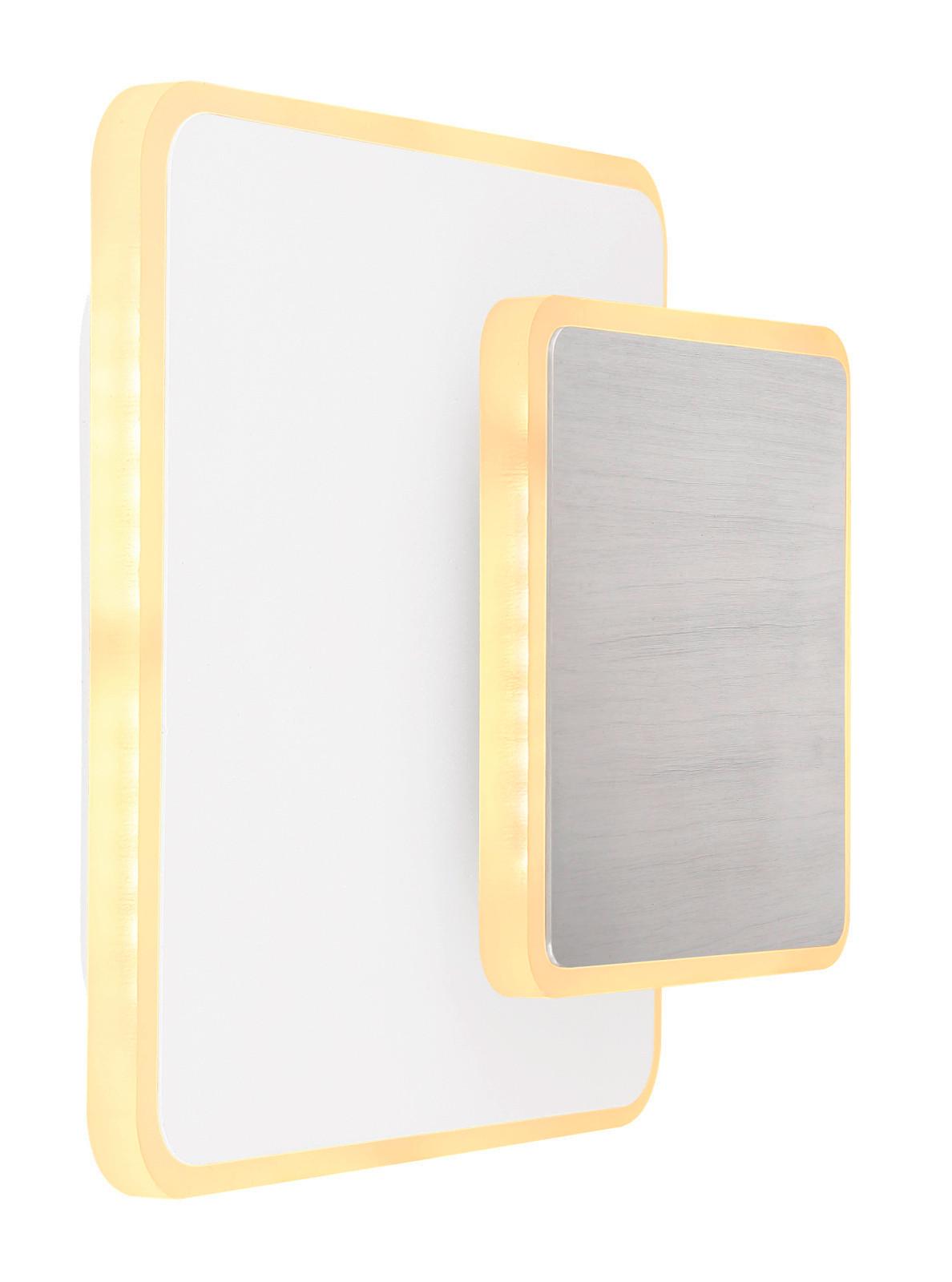 LED-Wandleuchte 78406w Many - Opal/Nickelfarben, Basics, Kunststoff/Metall (20/5,5/17cm) - Globo