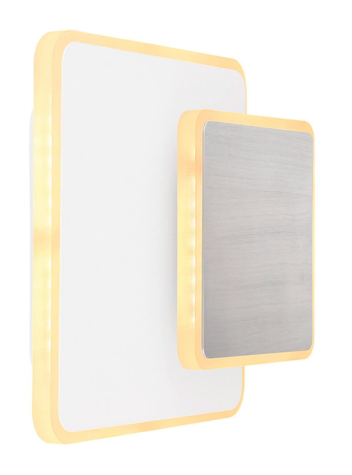 LED-Wandleuchte 78406w Many - Opal/Nickelfarben, Basics, Kunststoff/Metall (20/5,5/17cm) - Globo