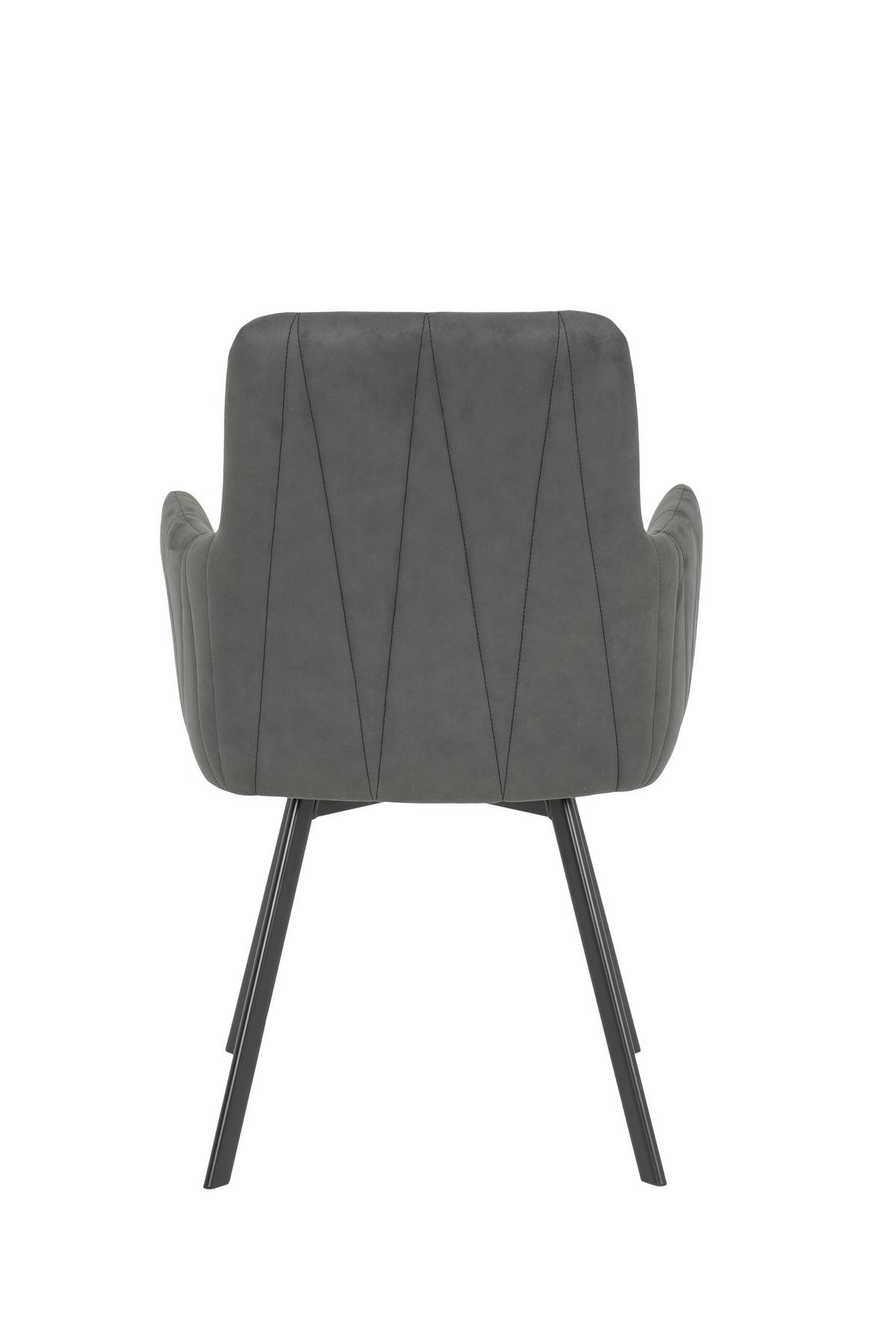 Tischgruppe Karina G - Anthrazit/Eiche Artisan, MODERN, Holzwerkstoff/Textil (160 - 200/76/90cm) - MID.YOU