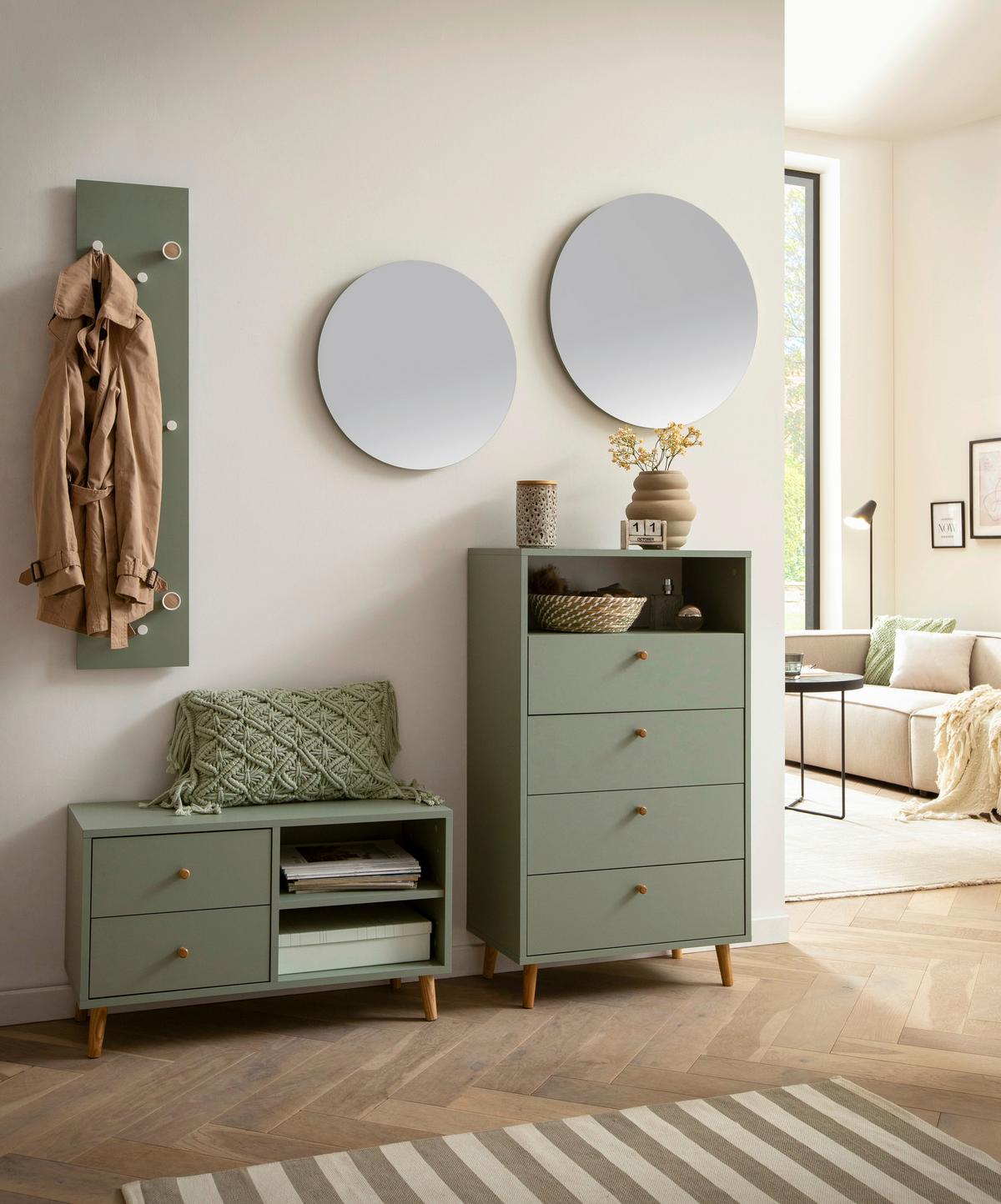 HIGHBOARD Bjarne, Grün B: 60,2 cm - Grün, Design, Holzwerkstoff (60,2/104,4/33,05cm) - MID.YOU