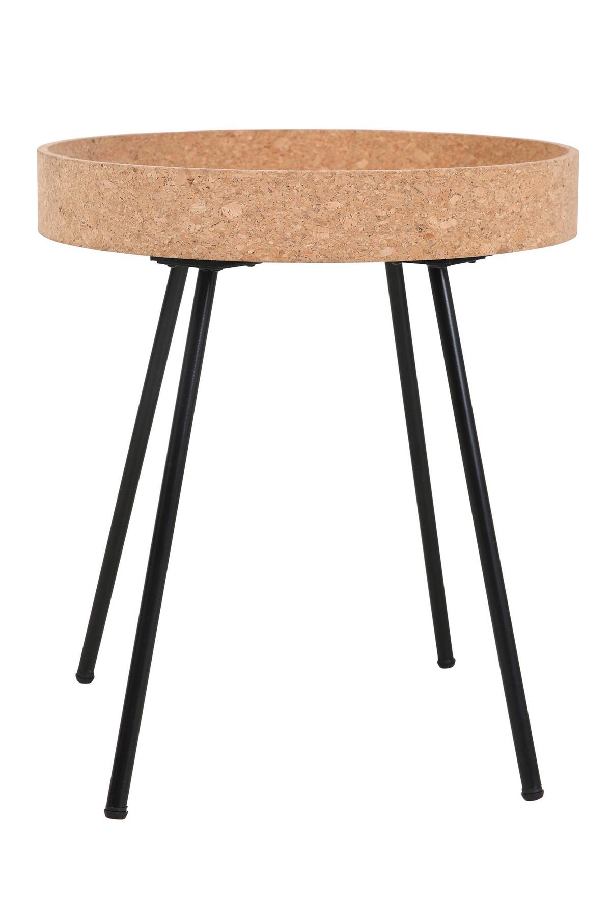 Beistelltischset Naturfarben/schwarz B: 45 Cm - Schwarz/Naturfarben, Design, Holz/Holzwerkstoff (45-38/45-38/50-45cm) - Livetastic