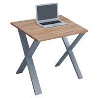 Íróasztal Lona - Sonoma tölgy/ezüstszínű, Modern, faalapú anyag/fém (80/80/76cm) - MID.YOU
