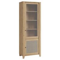 Vitrin Cestino - Modern, faalapú anyag/üveg (74/207/42cm)