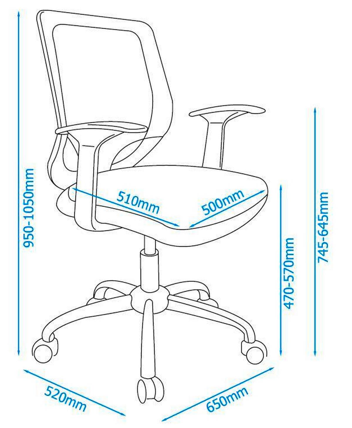 Drehstuhl Atlanta Schwarz B: 52 cm - Chromfarben/Schwarz, Design, Kunststoff/Metall (52/100/65cm) - MID.YOU