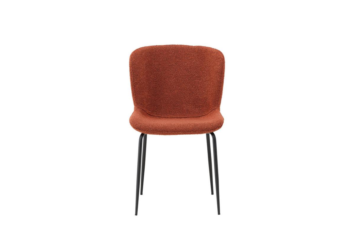 Stuhl Modesto Schwarz/Rostfarben B: 48 cm - Rostfarben/Schwarz, MODERN, Textil/Metall (48/79,5/54cm) - MID.YOU