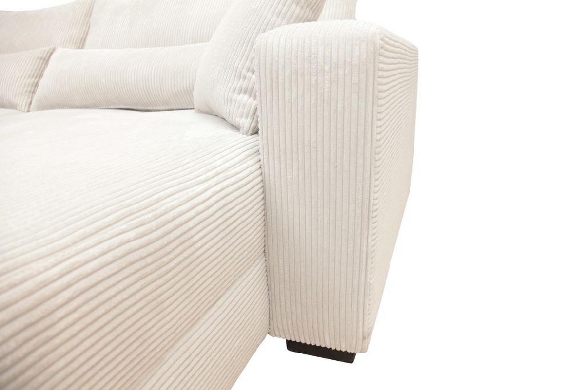 Rohová sedačka ALEX, obojstranná, biely menčester - čierna/biela, Modern, textil (265/170cm)
