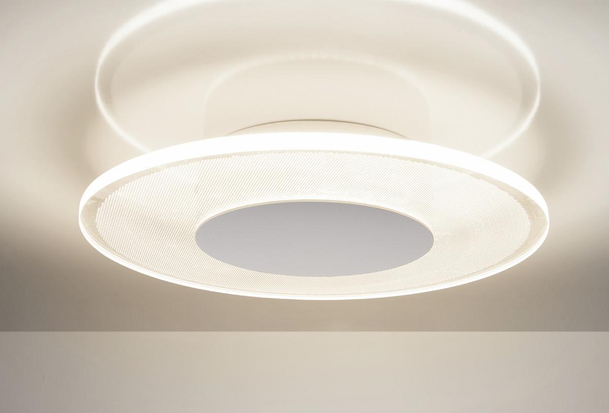 LED-Deckenleuchte Ø 29 cm dimmbar - Weiß, KONVENTIONELL, Kunststoff/Metall (29/5cm) - Näve