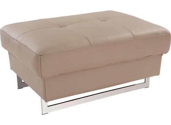 Hocker Rockstar - Sandfarben/Chromfarben, MODERN, Leder (96/46/66cm) Hocker Rockstar - Sandfarben/Chromfarben, MODERN, Leder (96/46/66cm)