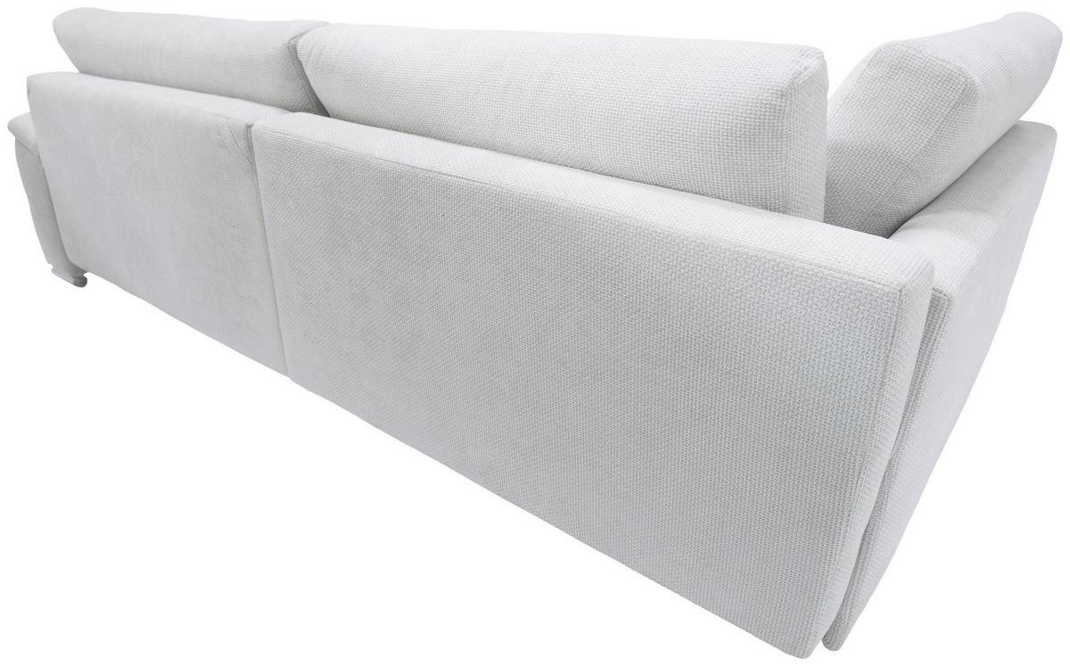 Ecksofa Casa Grande, Weiß Schenkel: 178x268 cm - Silberfarben/Orange, Design, Textil (178/268cm) - Livetastic