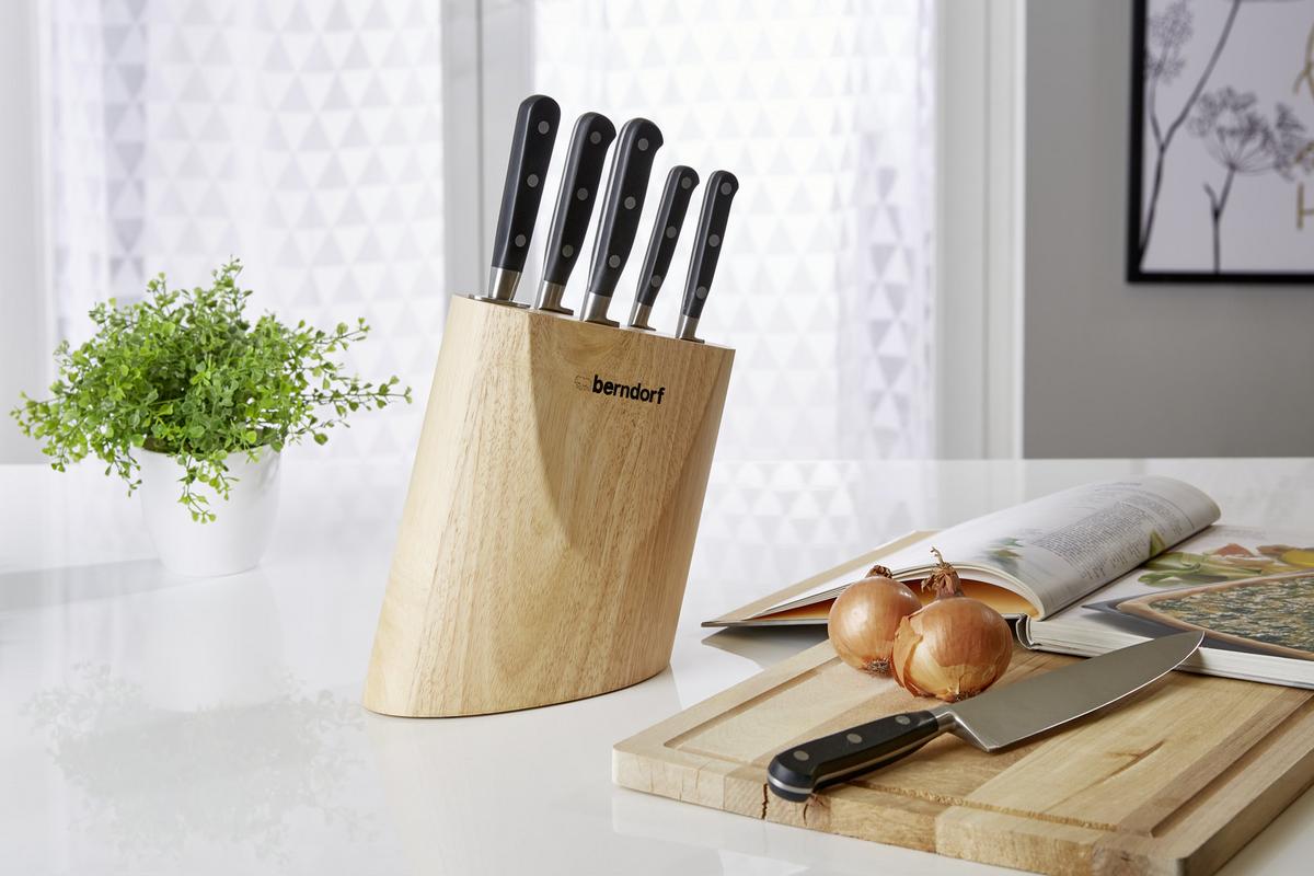 Messerblock Holz Profi Line 7-Teilig - Schwarz/Braun, MODERN, Holz/Metall (21.3/36/11.5cm) - Berndorf