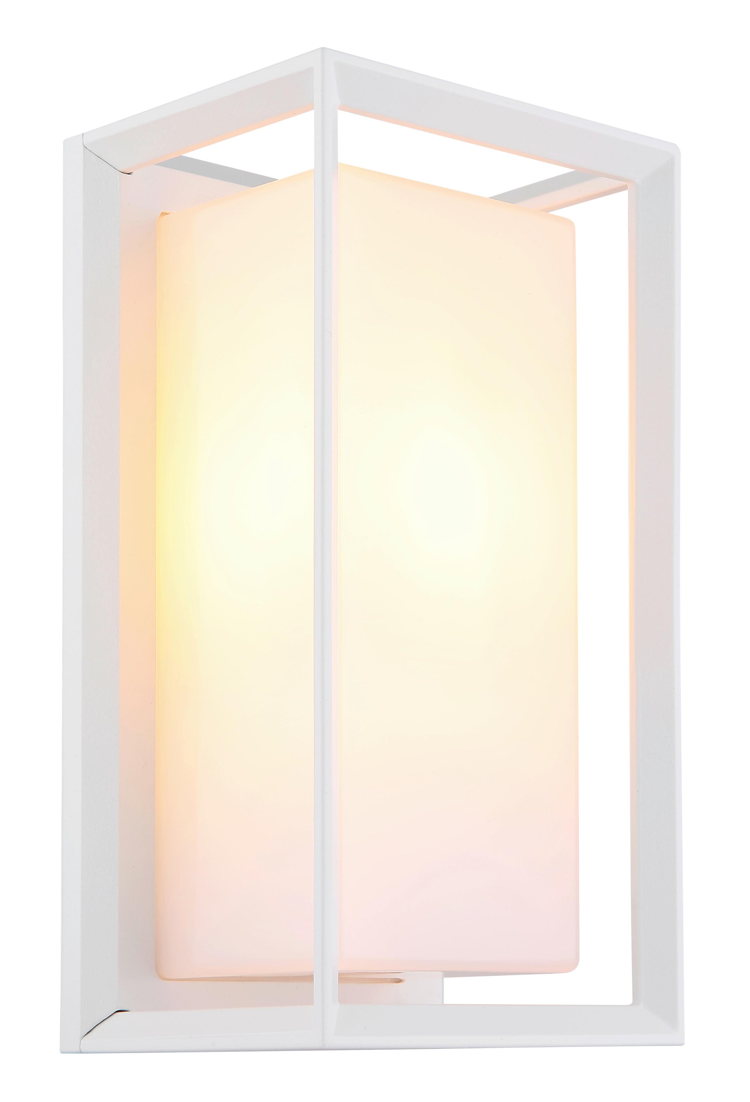 VENKOVNÍ SVÍTIDLO LOGANA W - bílá, Konvenční, kov/plast (13/12.2/24.8cm) - Globo