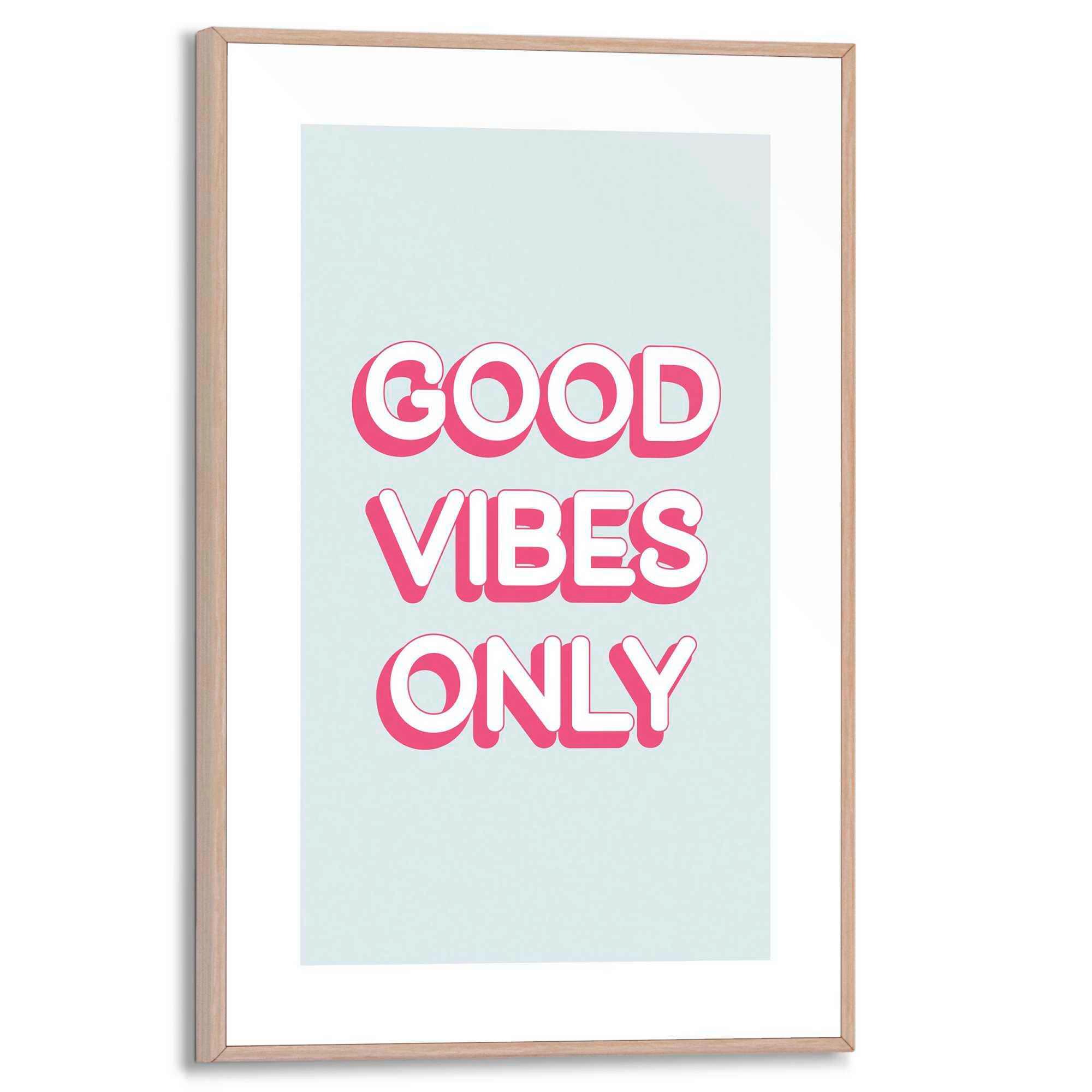 BILD Good Vibes 20x30 cm - Rosa, Trend, Holzwerkstoff (20/30cm) - Reinders!