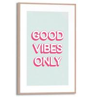 BILD Good Vibes 20x30 cm - Rosa, Trend, Holzwerkstoff (20/30cm) - Reinders!