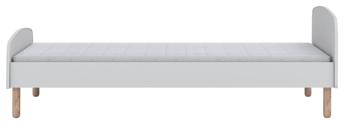 Kinder-/Juniorbett Emma Weiß B: 90cm - Birkefarben/Buchefarben, MODERN, Holz/Holzwerkstoff (90/180cm) - MID.YOU