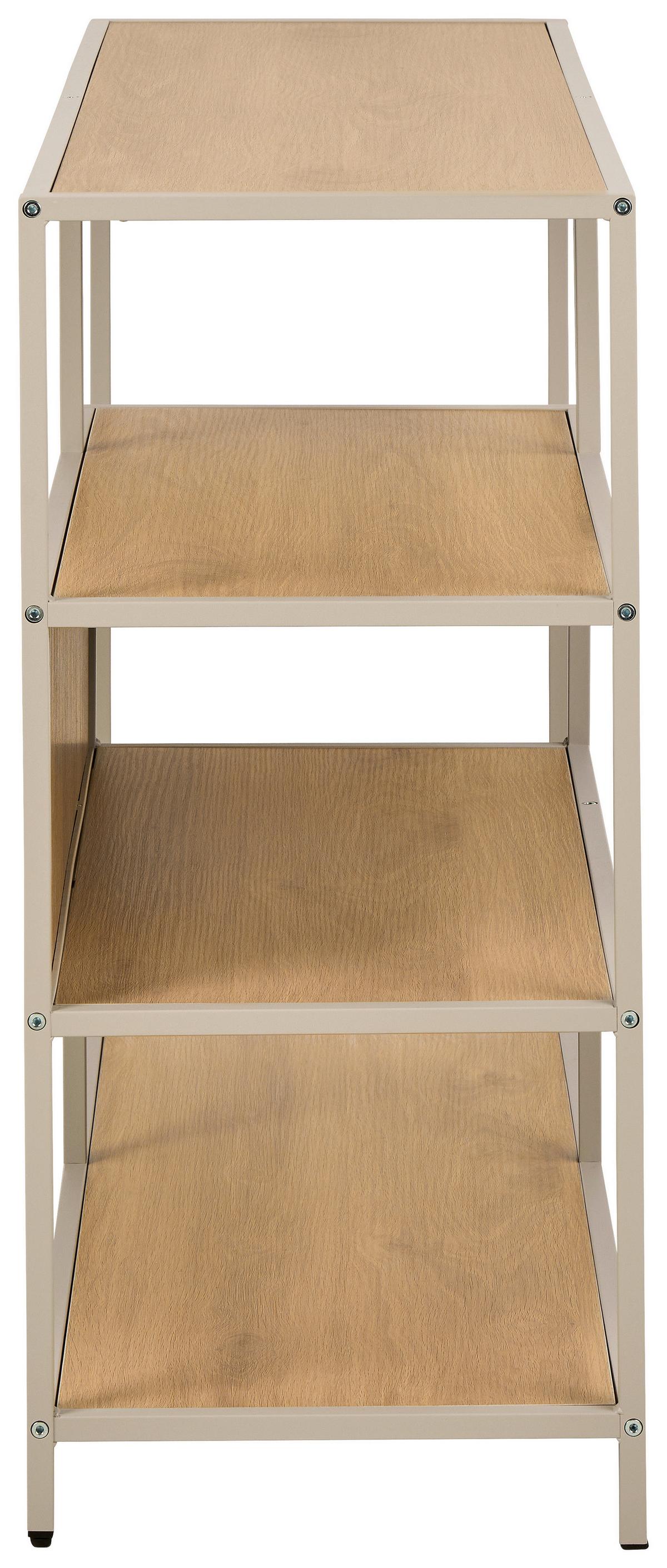 REGÁL SEAFORD - sivá/farba duba, Modern, kov/kompozitné drevo (114/78/35cm) - Bessagi