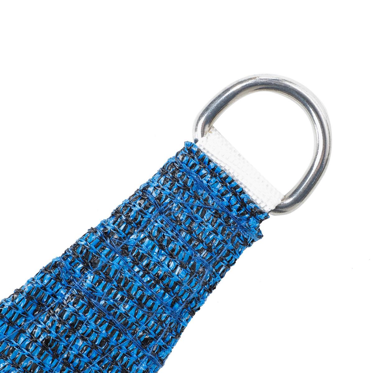 Sonnensegel Dreieck 3x3x3 M - Blau/Schwarz, MODERN, Textil/Metall (300/300/300cm)