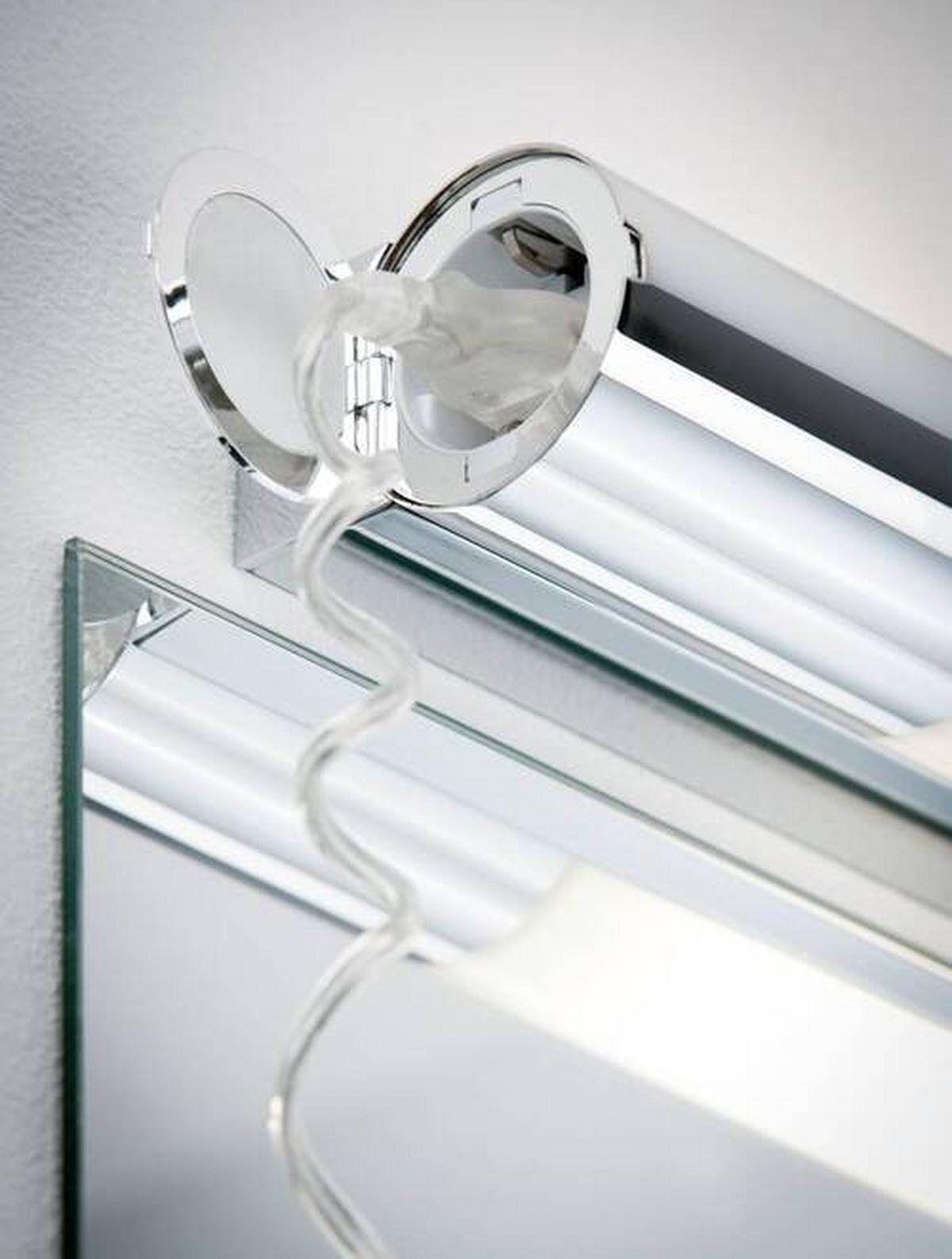 LED-Wandleuchte 1-Flammig Länglich Chromfarben/Weiß - Chromfarben/Weiß, Basics, Kunststoff/Metall (6,0cm) - Paulmann