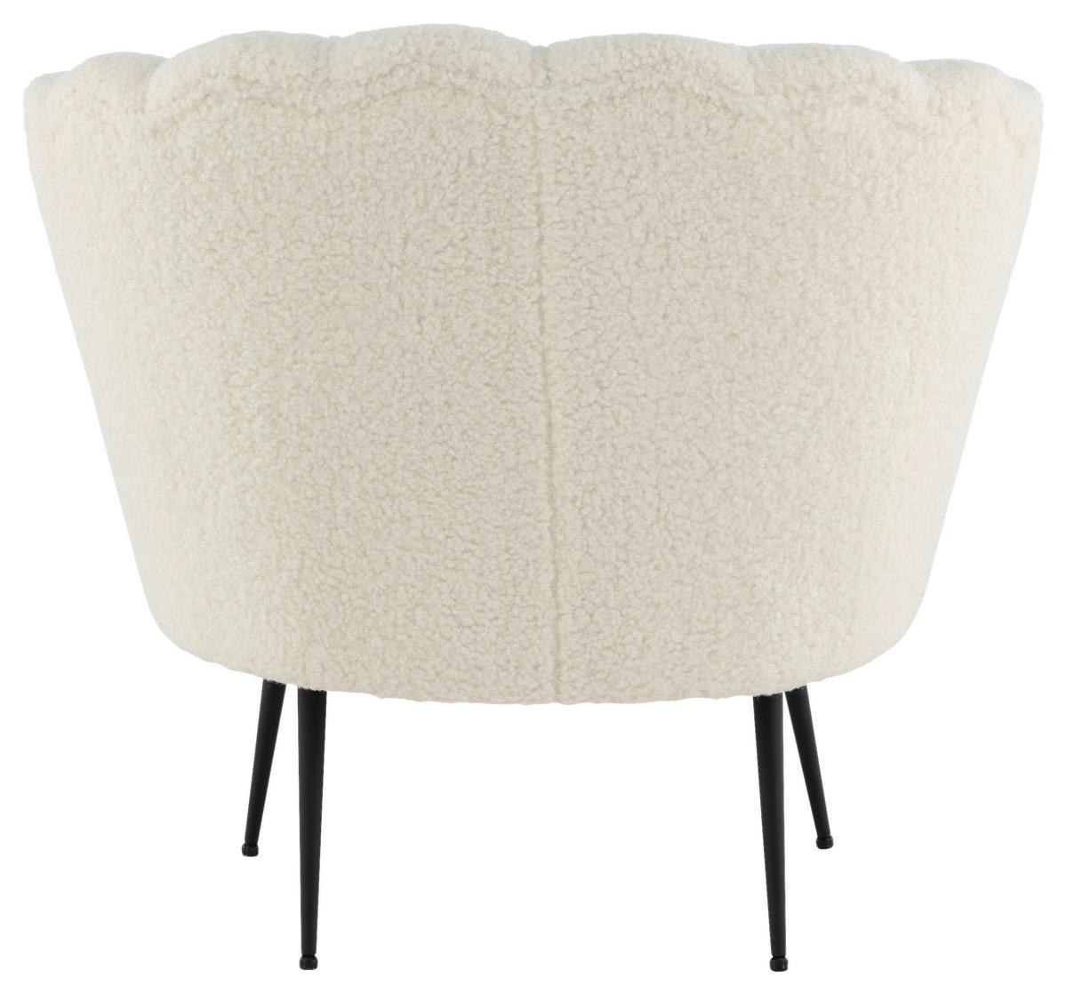 Sessel Calais - Schwarz/Weiß, Design, Textil/Metall (83/76/77cm) - Livetastic