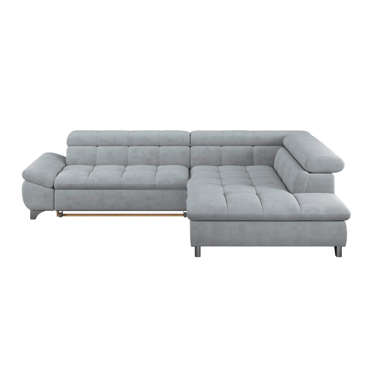 Ecksofa Gemini Grau, B: 312cm - Chromfarben/Grau, KONVENTIONELL, Textil (312/234cm)