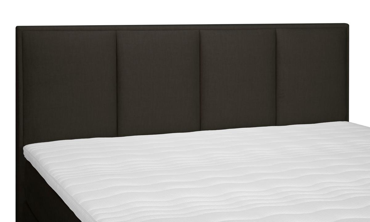 Boxspringbett Graz Anthrazit 180x200 cm inkl. Topper - Anthrazit/Alufarben, MODERN, Textil (180/200cm) - MID.YOU
