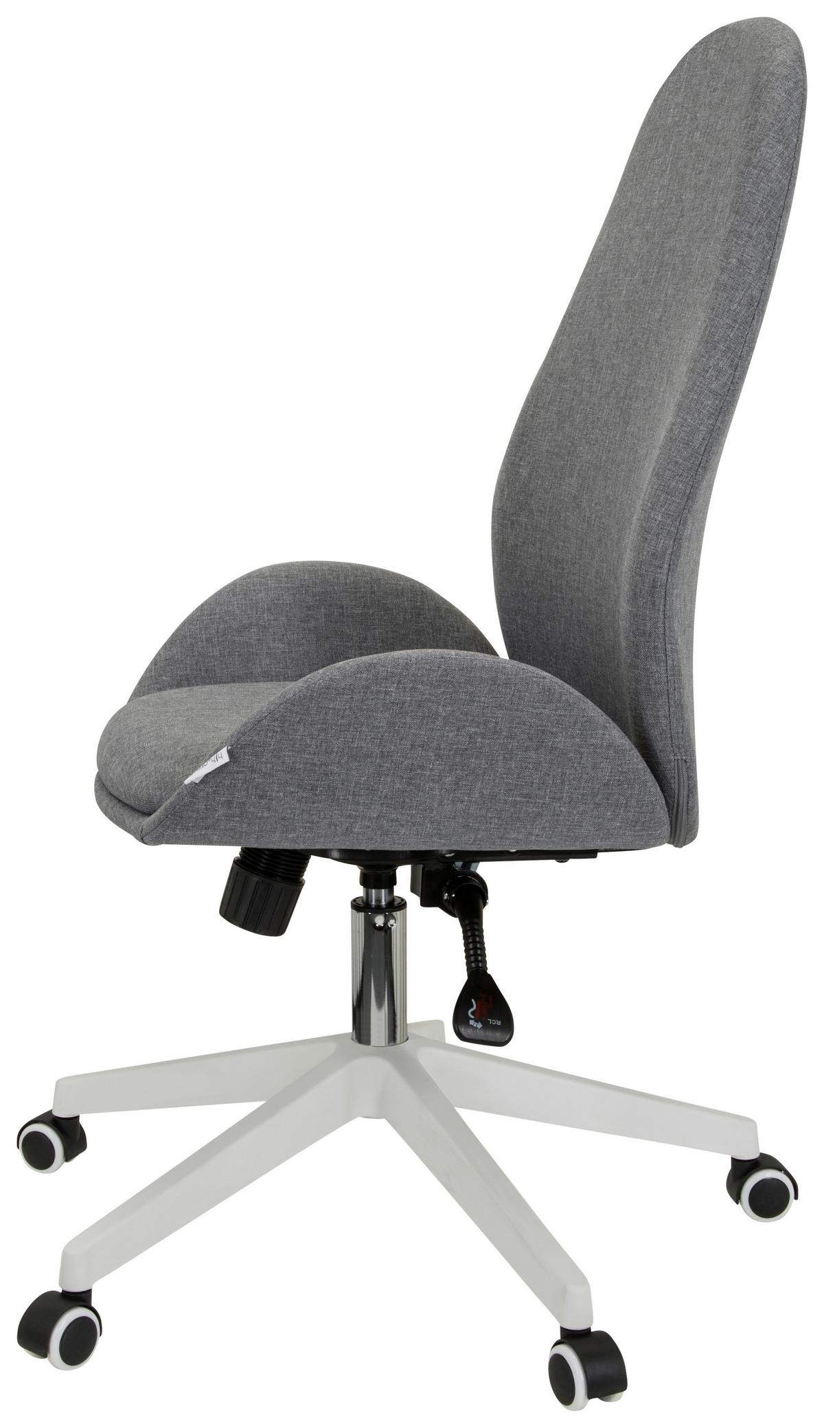 Drehstuhl Avea I - Weiß/Grau, Basics, Kunststoff/Textil (56/104-112/58cm) - MID.YOU