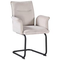 ŽIDLE S PODRUČKAMI NOVA - černá/béžová, Moderní, kov/textil (63/90/61cm) - Premium Living