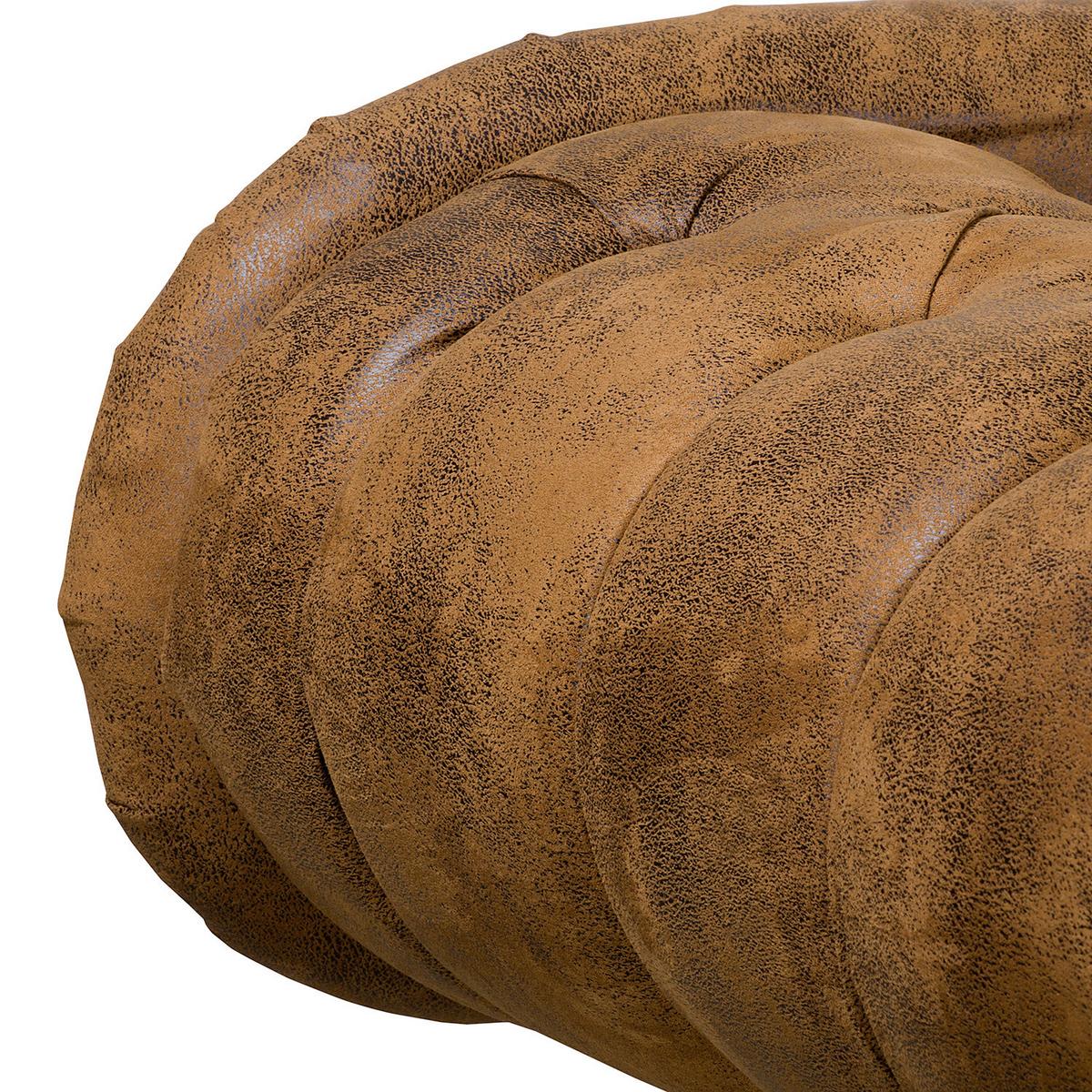 Récamiere Pako Cognac B: 185cm - Cognac/Braun, Design, Textil (185/93/75cm) - Livetastic