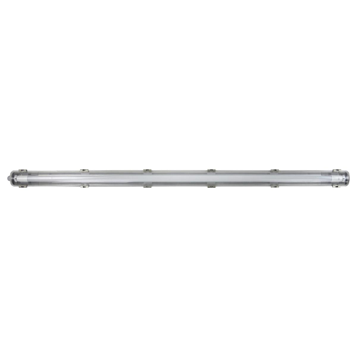Led-deckenleuchte L: 126,8 Cm, Für In- Und Outdoor - Grau, Basics, Kunststoff (126,8/6,2/5,2cm)