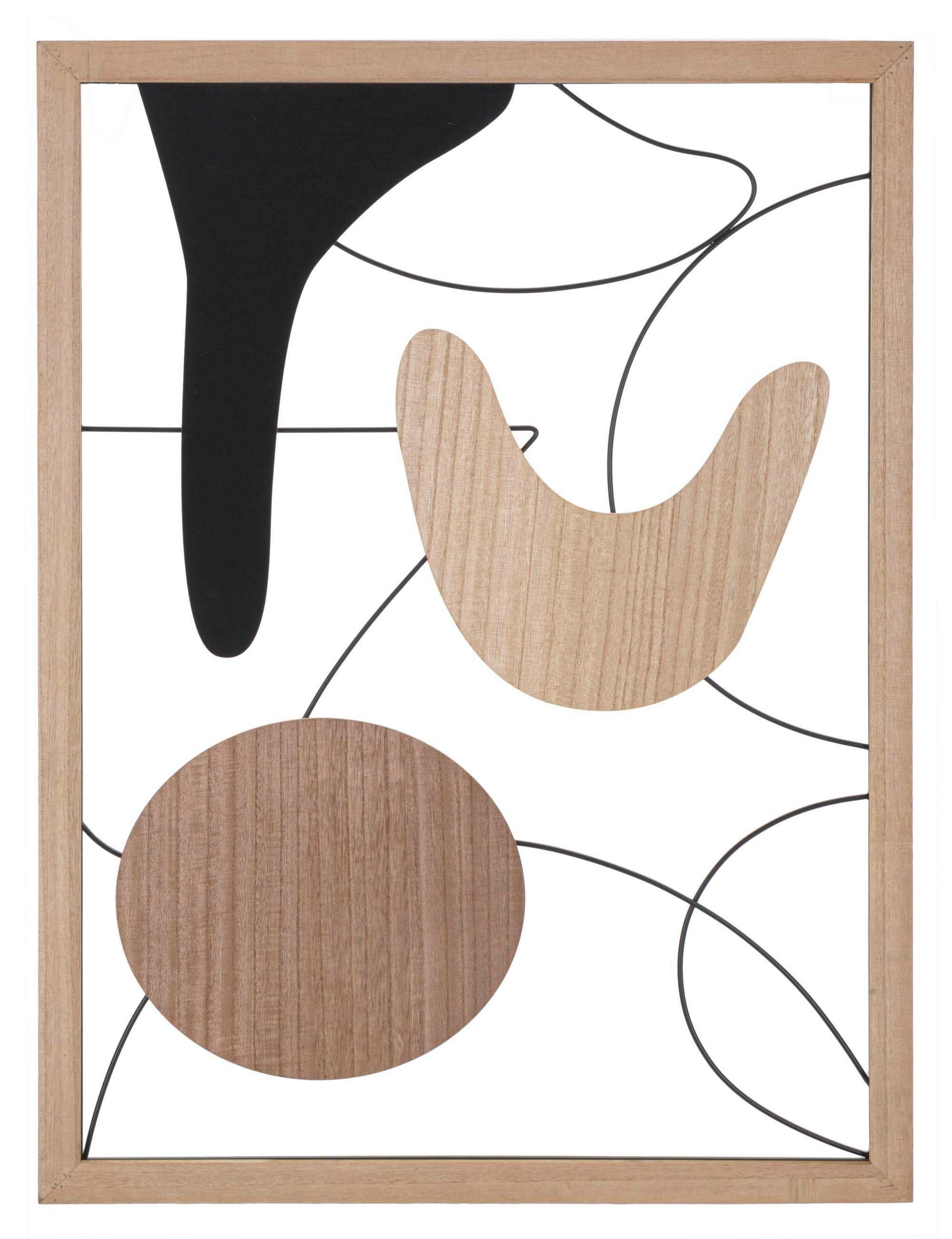 Wanddeko Astroy B Naturfarben, Schwarz B: 60 Cm - Schwarz/Naturfarben, Basics, Holzwerkstoff (60/80/2cm)