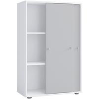 AKTENSCHRANK Lona Grau, Weiß B: 70 cm - Weiß/Grau, Design, Holzwerkstoff (70/110/39cm) - MID.YOU