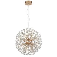 Kristály Függőlámpa 64135h1 Katrina - aranyszínű/áttetsző, Lifestyle, műanyag/üveg (40/150cm) - Globo