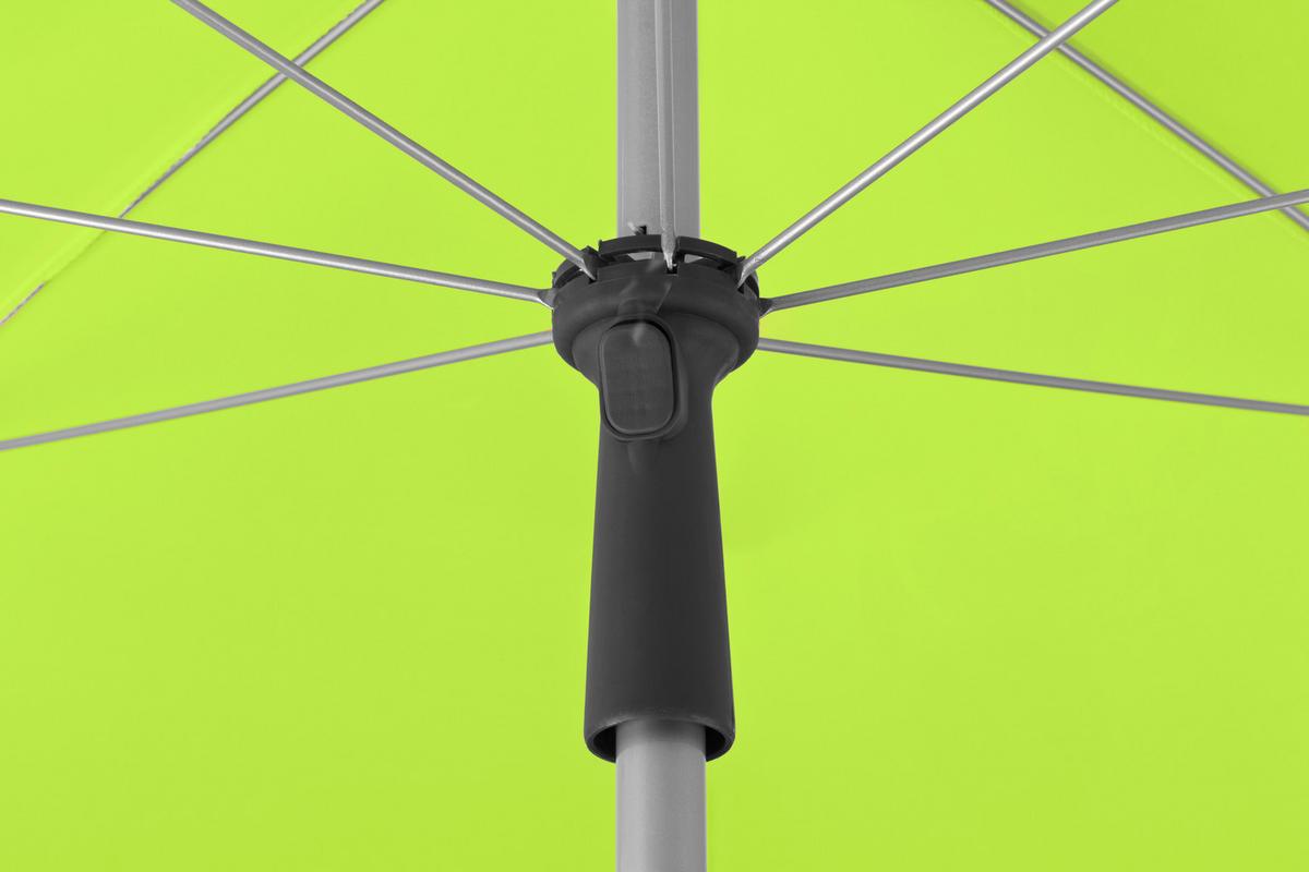 Sonnenschirm Locarno BxHxT: 200x220x200 cm Hellgrün - Silberfarben/Hellgrün, Basics, Textil/Metall (200/220/200cm) - Schneider