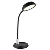 Led-tischleuchte Memory-Funktion - Silberfarben/Schwarz, Design, Kunststoff (30,6/17,2/44,8cm) - Globo