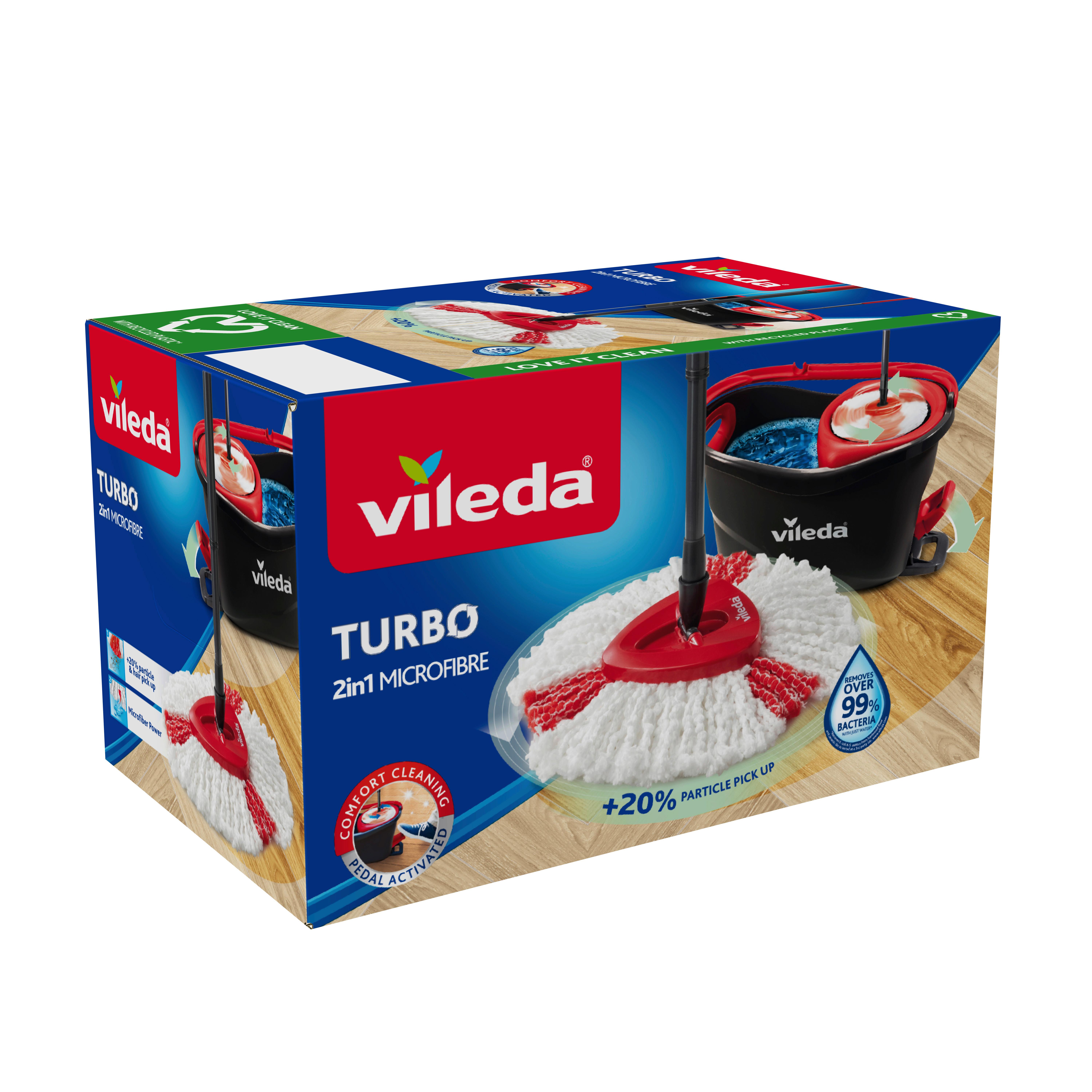 Reinigungsset Supermocio Turbo - Rot/Schwarz, KONVENTIONELL, Kunststoff (50/29,3/30cm) - Vileda