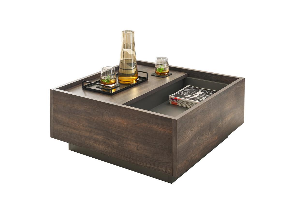 Couchtisch Largo Anthrazit/Eichefarben B: 75 cm - Eichefarben/Anthrazit, Design, Holzwerkstoff (75/33/75cm) - MID.YOU