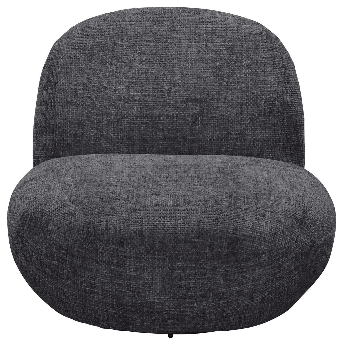 Sessel Chris Anthrazit B: 85 cm - Anthrazit/Schwarz, MODERN, Textil (85/70/99cm) - MID.YOU