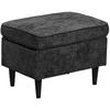 Hocker Oskar Schwarz B: 63 cm - Schwarz, KONVENTIONELL, Textil (63/43/42cm) - MID.YOU
