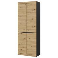 Schrank Turino B: 75,8 Cm - Anthrazit/Eiche Artisan, Trend, Holzwerkstoff (75,8/196,5/39,9cm)