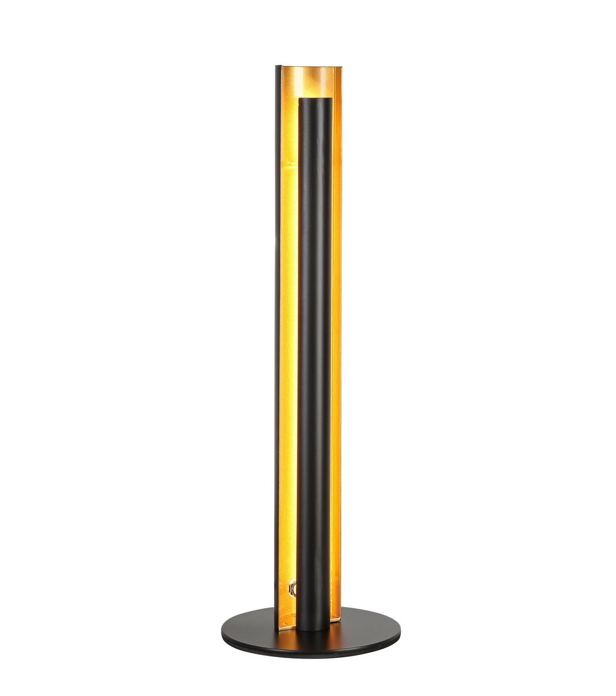 Stolná LED lampa GUMO, P/V: 15/47cm - čierna/zlatá, Modern, kov (15/47cm) - Mömax