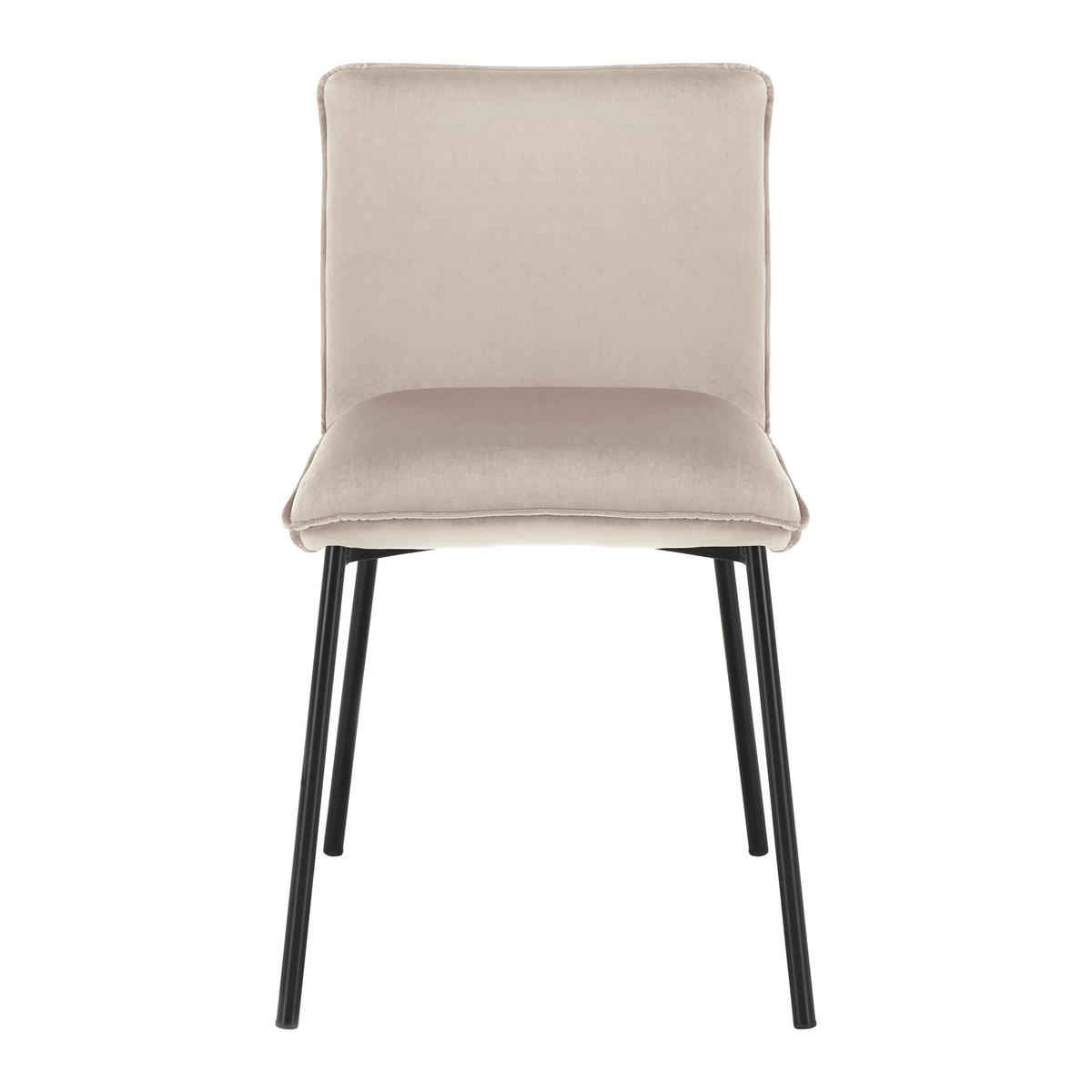 Stolička DARLA béžová - čierna/béžová, Modern, kov/drevo (49/81/55cm) - Bessagi Home
